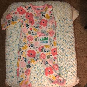 0-3M babygirl floral onesie